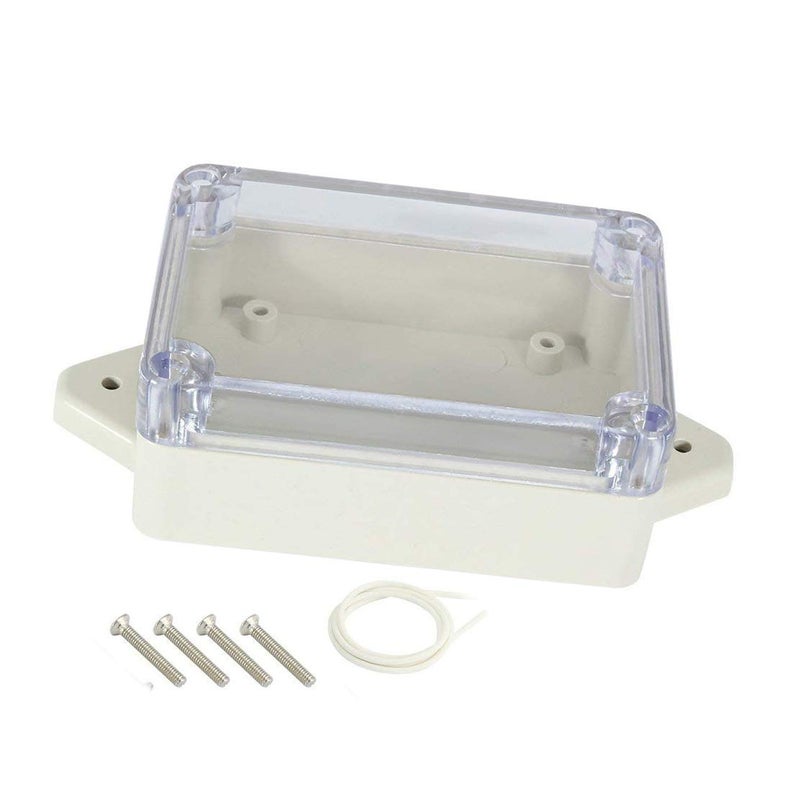 YXQ Junction Box Transparent Cover 6.2 x 3.5 x 2.5 inch IP65 Waterproof Wall Hang ABS Project Case Enclosure w Hole Cable Wire Connect Power(158mmx90mmx64mm) - Image 2